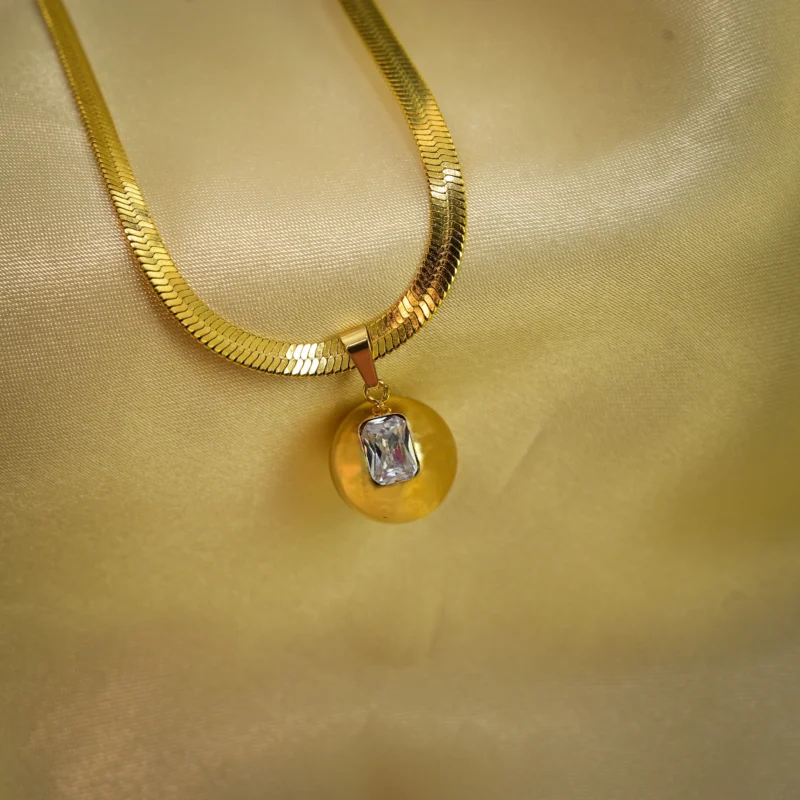 Celestial Orb Solitaire Pendant Necklace - Image 3