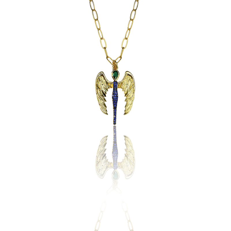 Celestial Winged Angel Pendant Necklace - Image 5
