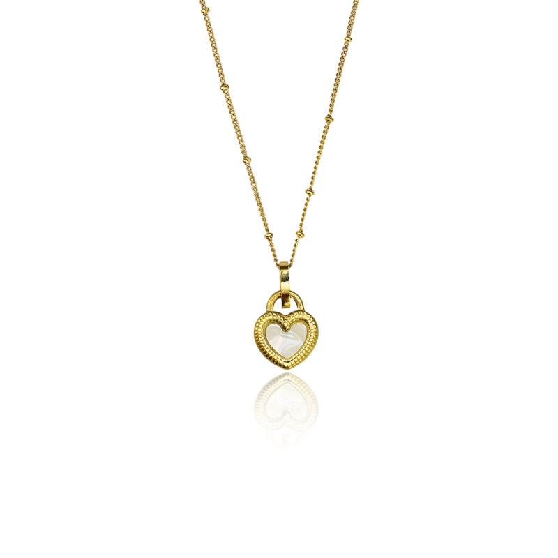 Eternal Heart Mother of Pearl Pendant Necklace - Image 6