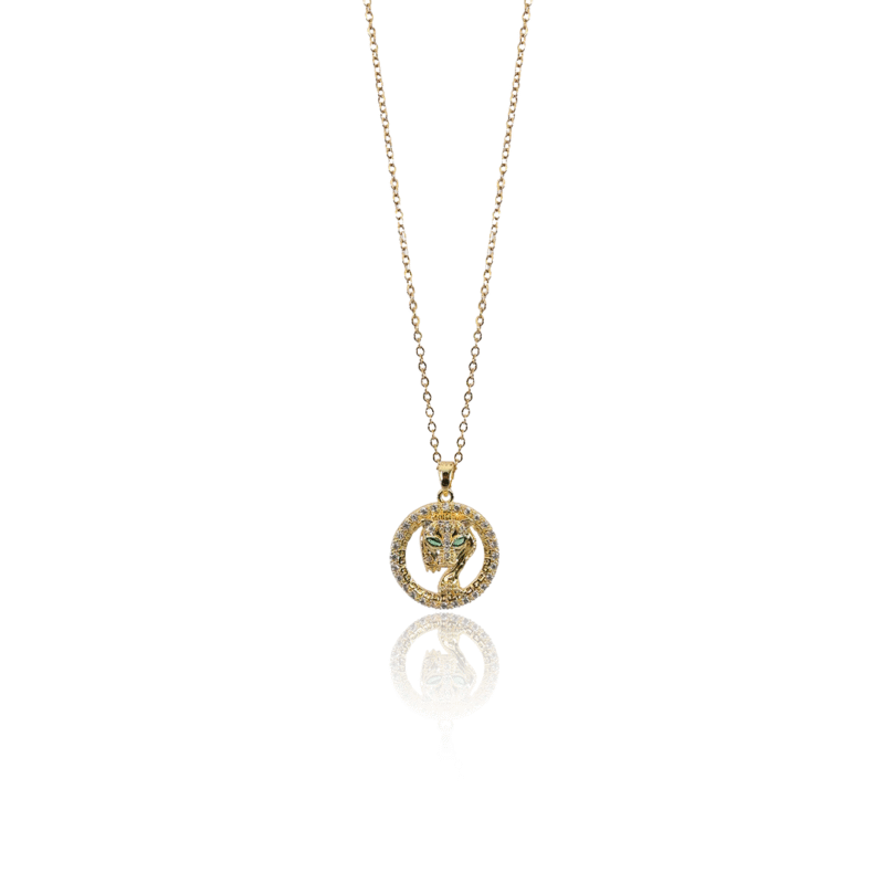 Regal Panther Rose Gold Plated Necklace Set - Image 5
