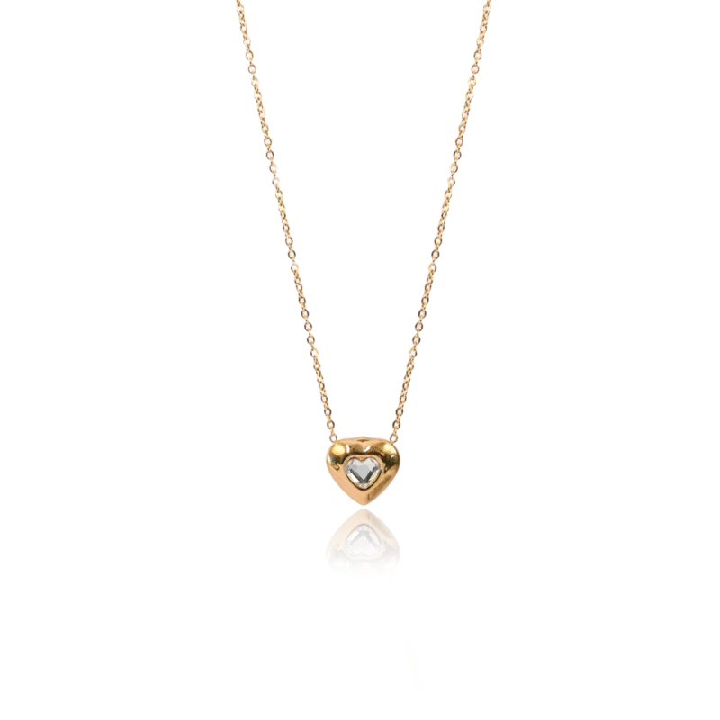 Golden Embrace Heart Pendant Necklace - Image 3
