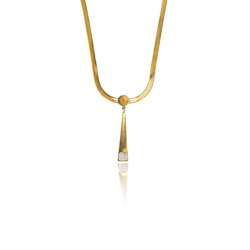 Elegant Gold-Tone Drop Pendant Necklace - Image 4