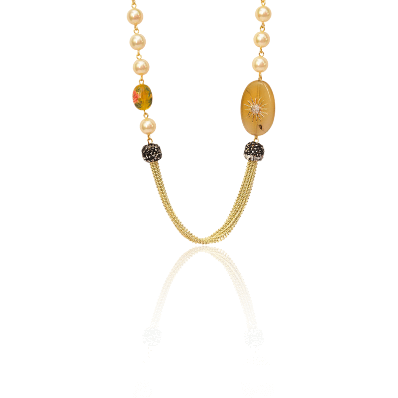 Vintage Pearl Tassel Statement Necklace - Image 6