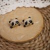 Sparkling Panda Stud Earrings