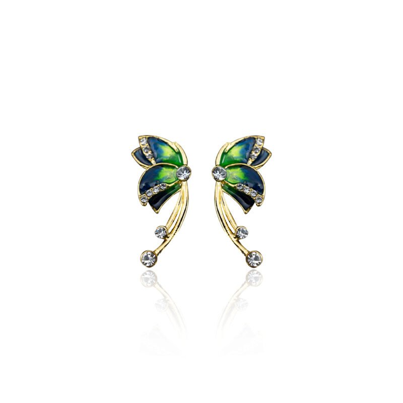 Silver Bow Tassel Earrings - Image 3