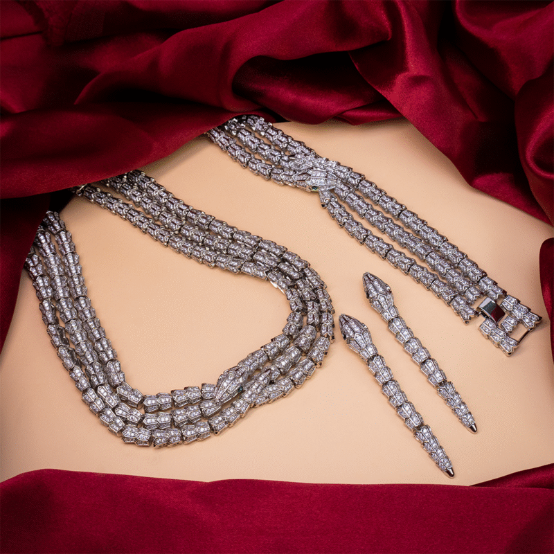 Diamond Viper Elegance Necklace Set - Image 15