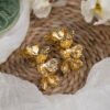 Golden Petal Cascade Earrings