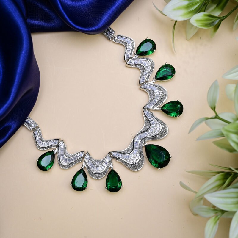 Crystal Raindrop Elegance Necklace - Image 2