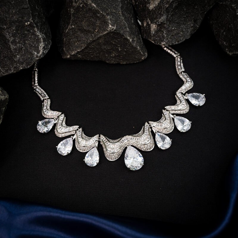 Crystal Raindrop Elegance Necklace - Image 7