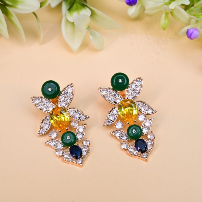 Royal Garden Gemstone Necklace Set - Image 4