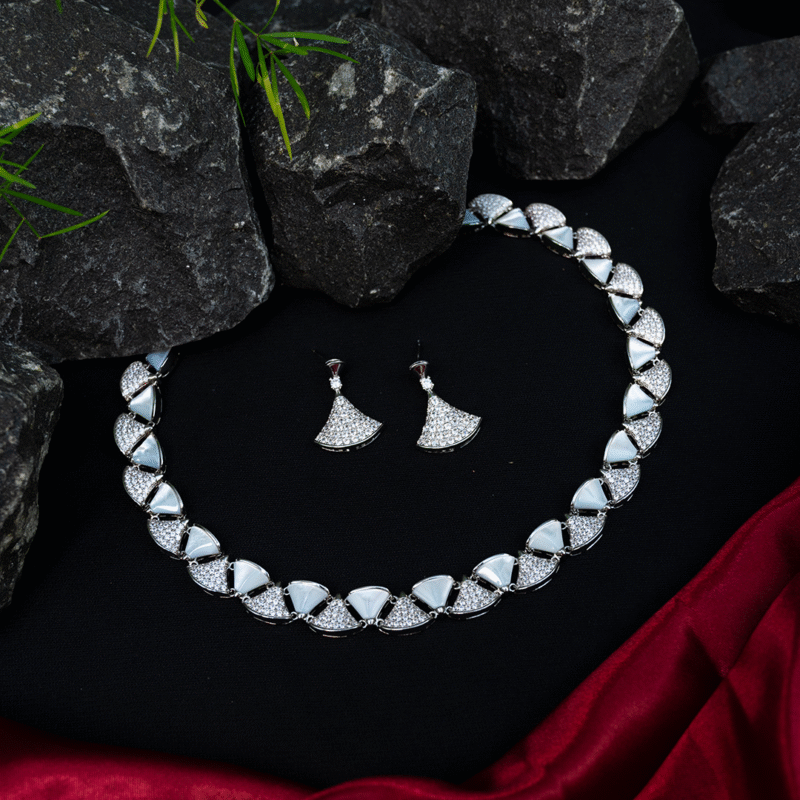 Moonlit Petals Necklace Set - Image 3