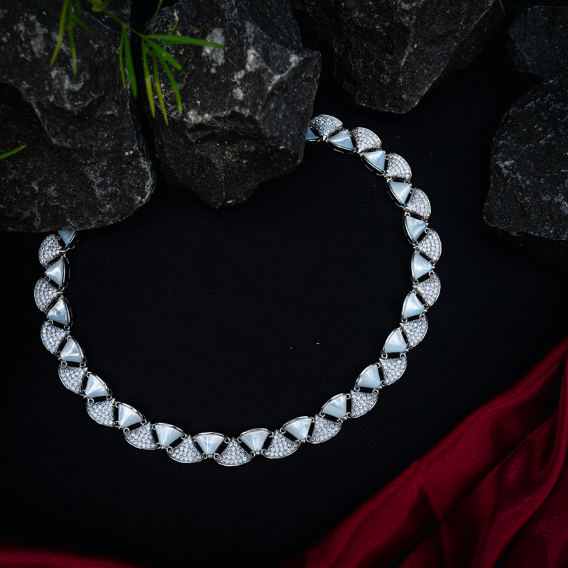 Moonlit Petals Necklace Set - Image 2