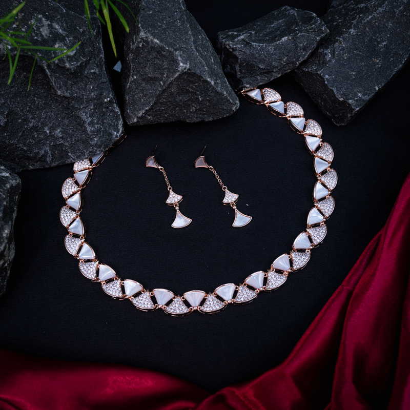 Moonlit Petals Necklace Set - Image 5
