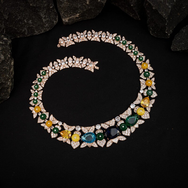 Royal Garden Gemstone Necklace Set - Image 7