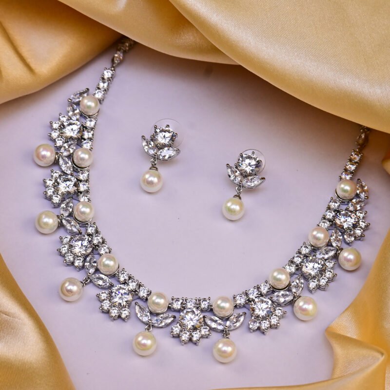 Pearl & Crystal Garden Jewelry Set
