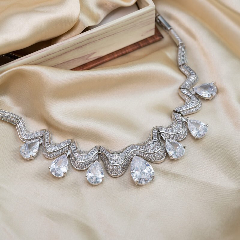 Crystal Raindrop Elegance Necklace - Image 6