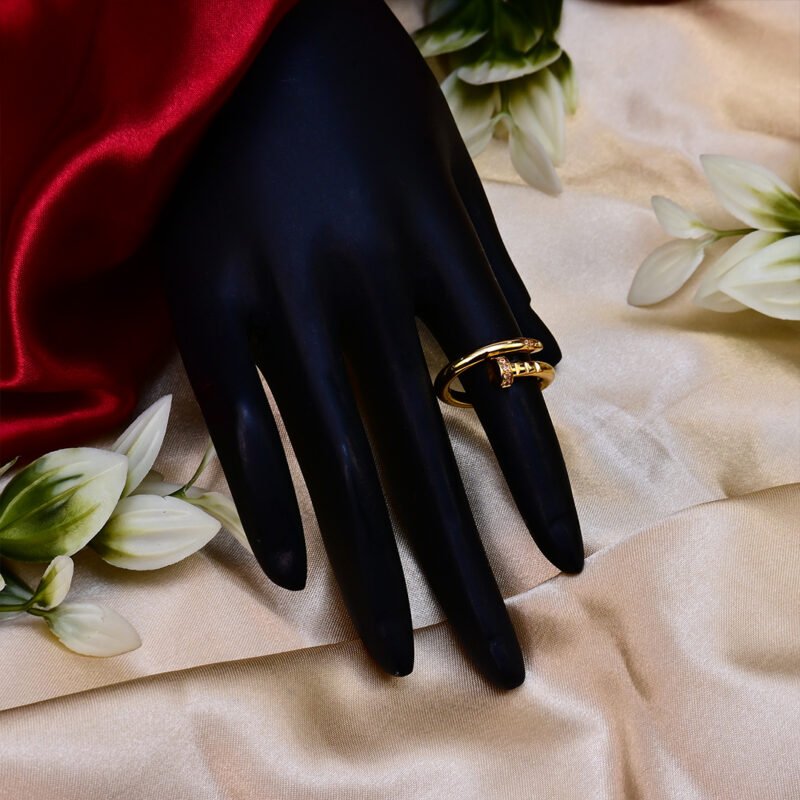 Golden Nail Ring - Image 4