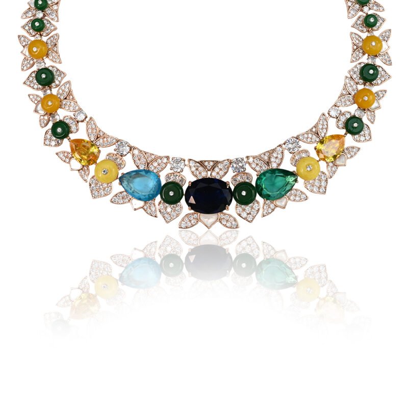 Royal Garden Gemstone Necklace Set - Image 8