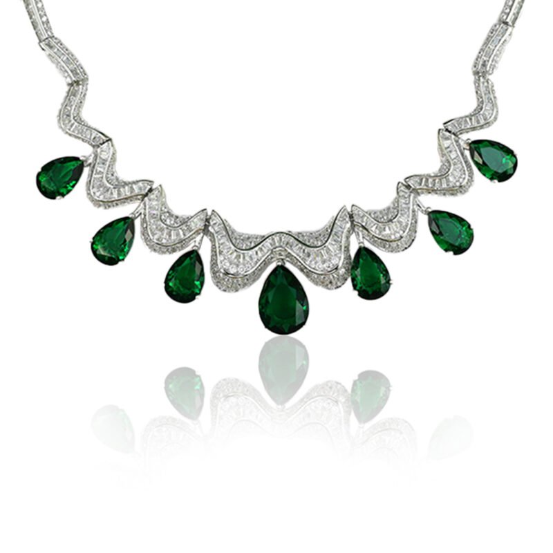 Crystal Raindrop Elegance Necklace - Image 4