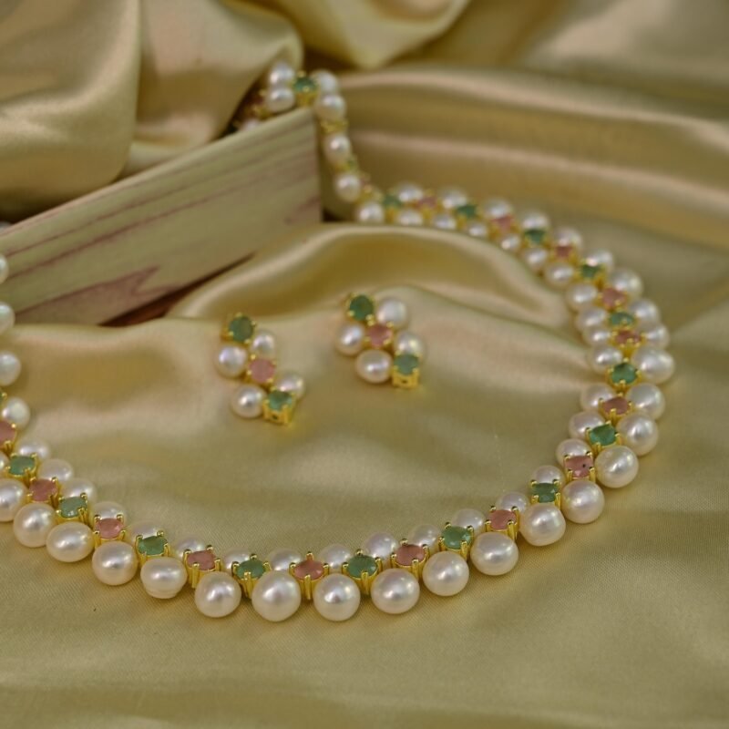 Pastel Blossom Pearl Jewelry Set - Image 5
