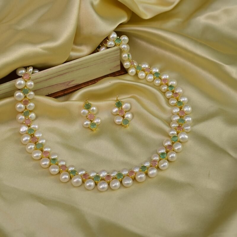 Pastel Blossom Pearl Jewelry Set - Image 4