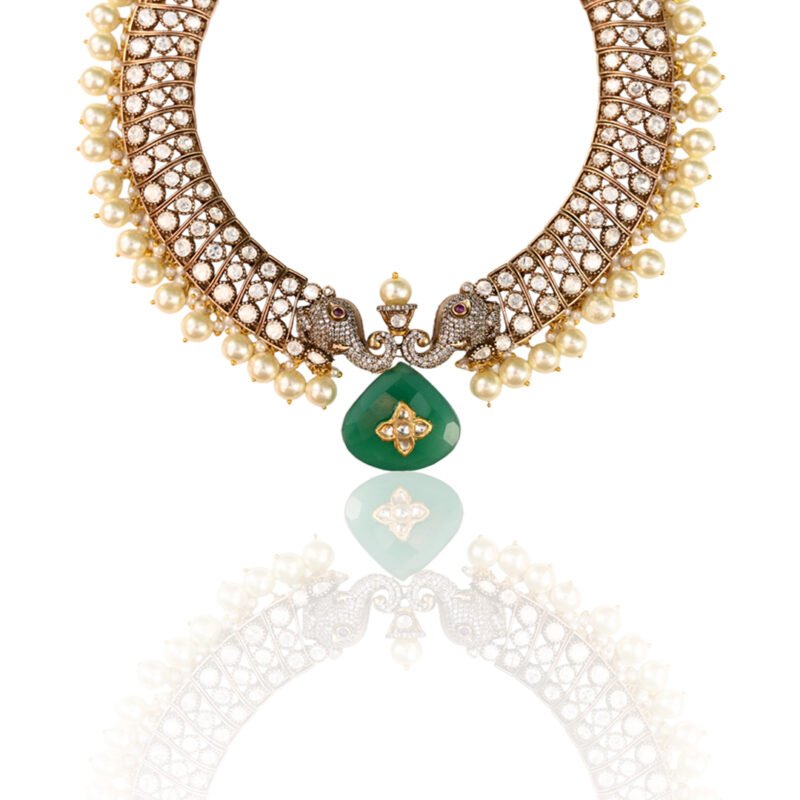 Royal Kundan Pearl Choker - Image 6