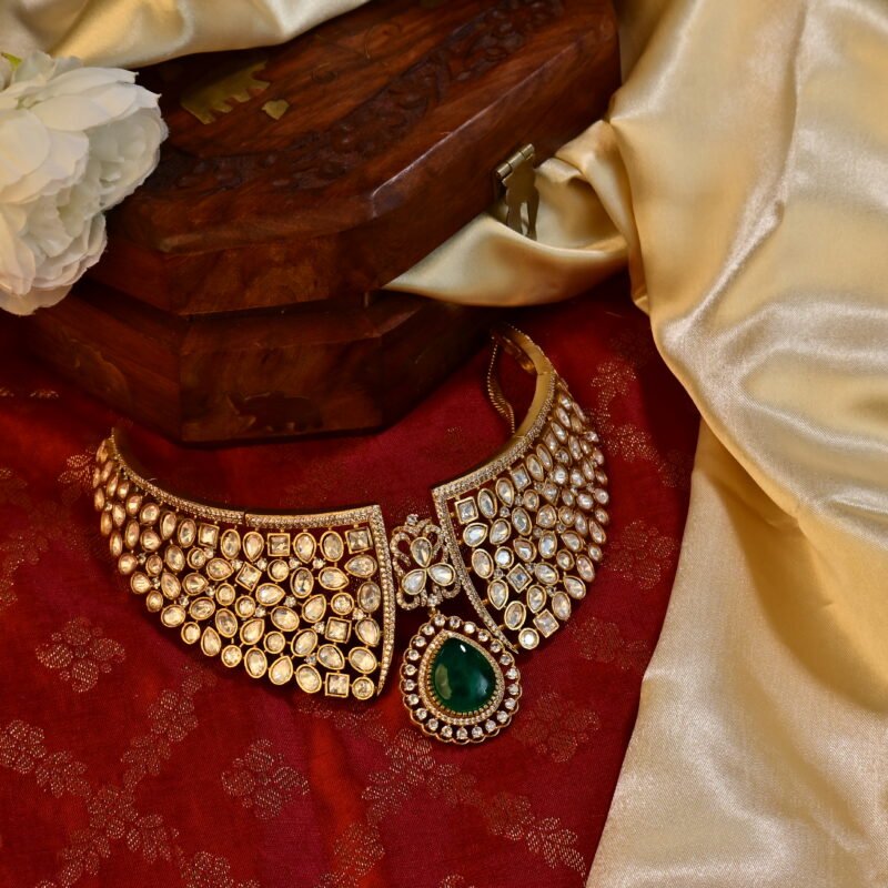 Kundan Elegance Moissanite Choker - Image 3