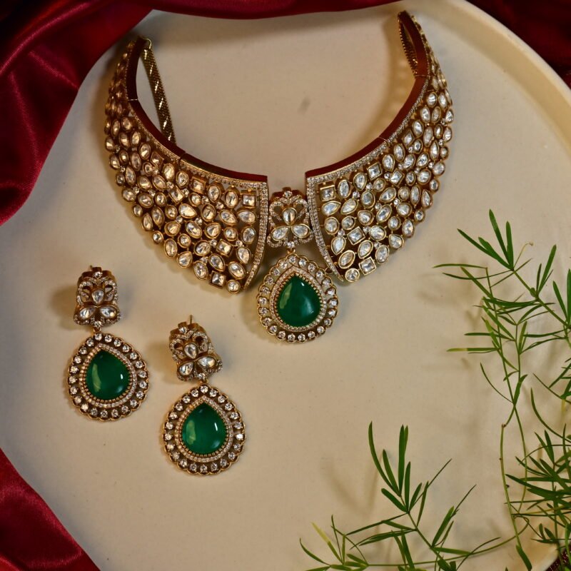 Kundan Elegance Moissanite Choker - Image 2