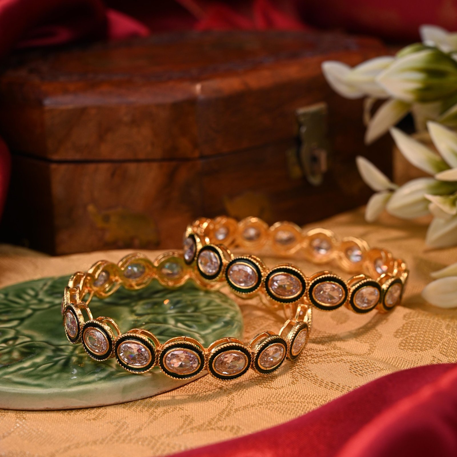 Aarohi Crystal Circle Bangles