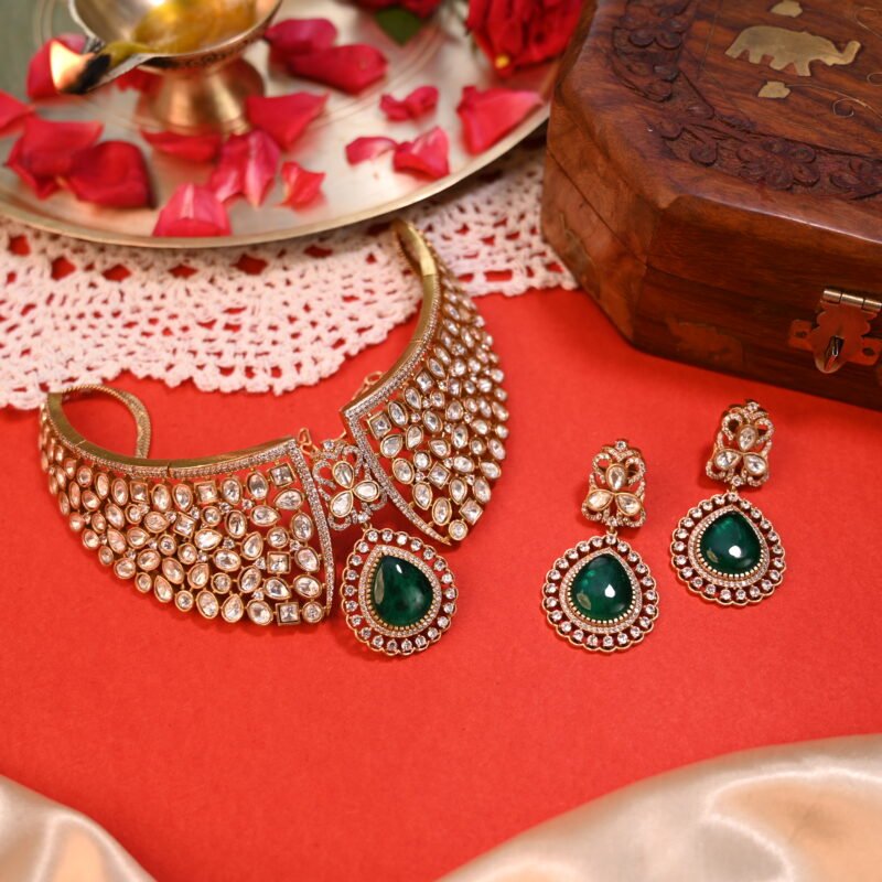 Kundan Elegance Moissanite Choker - Image 6